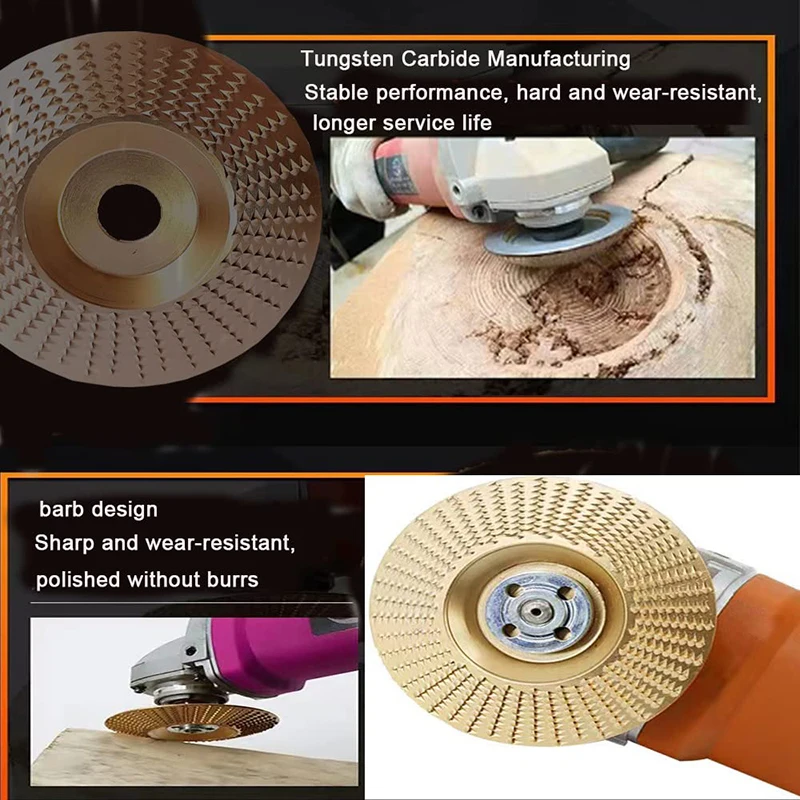 Disco de tallado de madera para amoladora angular, disco de lijado de muela moldeadora de madera, accesorio de amoladora angular para carpintería