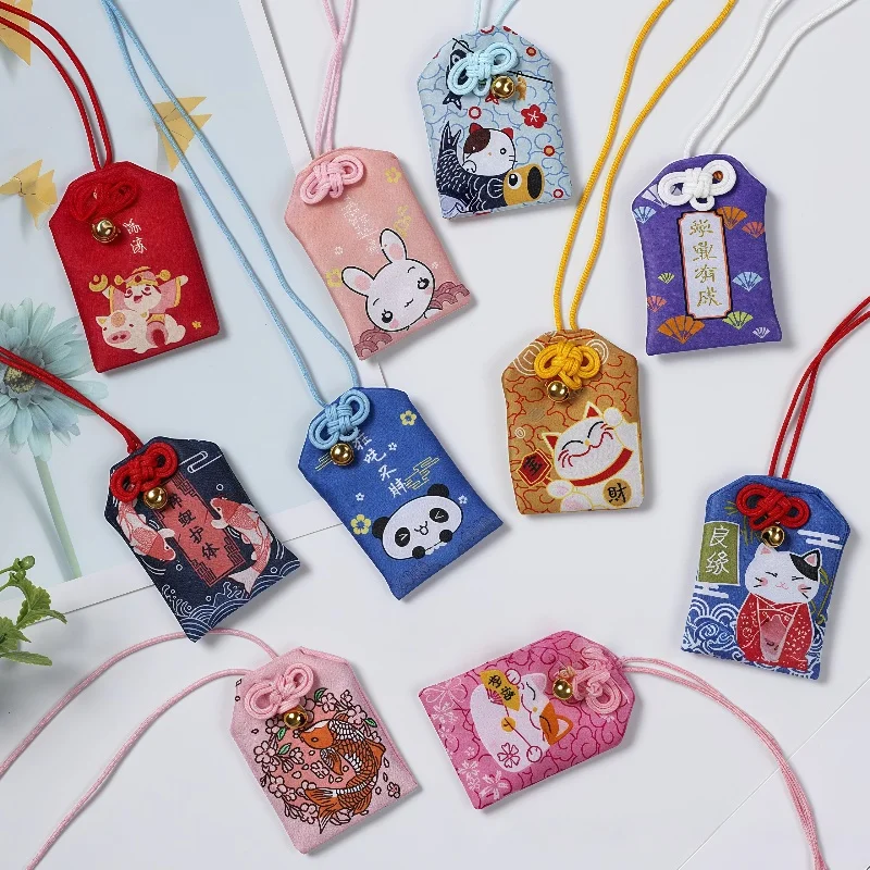 Vielseitige neue Omamori-Glücksbringer für Reichtum, Schönheit, Gesundheit und Sicherheit – Transparenter Talisman-Anhänger als Schlüsselanhänger, Paar-Geschenk – Detail 5