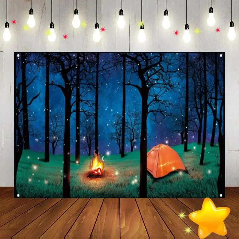 Adventure Woodland Creatures Theme Forest Animals Background Baby Shower Decoration Photography Backdrops Party Banner Photo