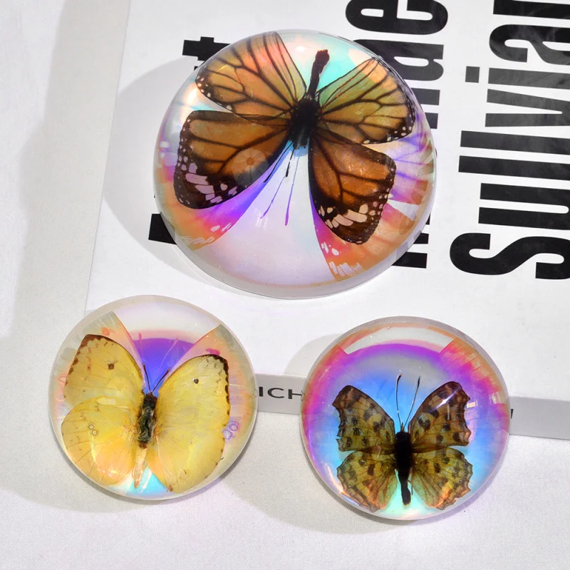 Real butterfly resin crafts decoration supplies desktop ornaments, colorful butterflies, size: 89*89*45mm creative gift