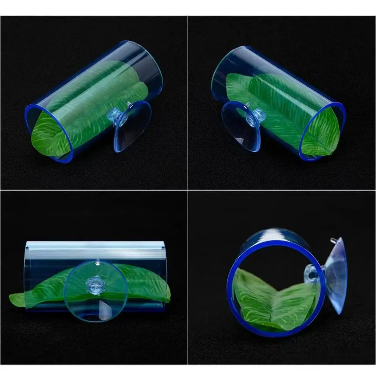 1/2Pcs Betta Fish Acrylic Tube Tunnel Hollow Design Fish Tank Decorations For Better Observation Fish Improves Betta\'s Health