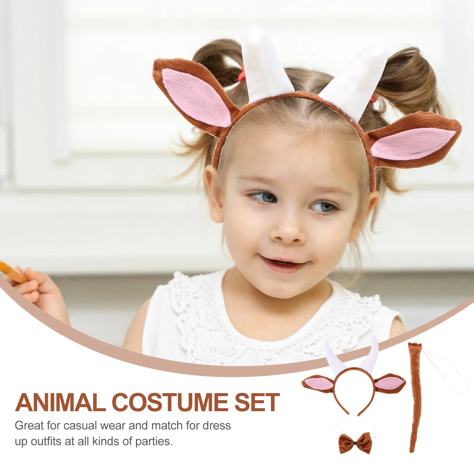 1 ensemble d'accessoires de Costume d'animal, bandeau avec gants à nœud papillon pour fête, Cosplay, mascarade de noël, accessoire de stand Photo de montagne
