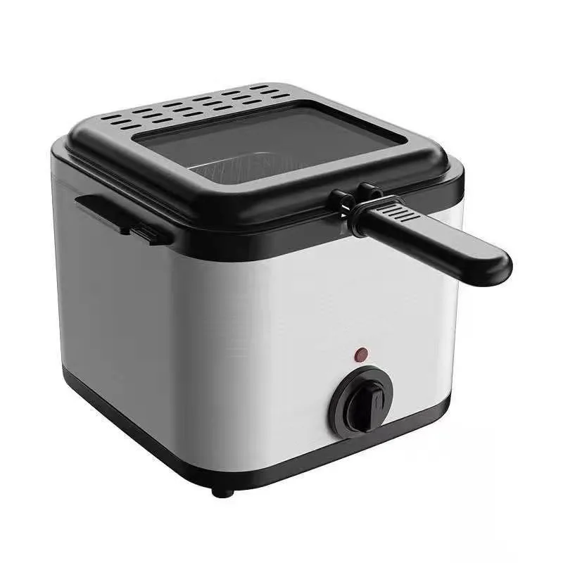Electric Deep Fryer 2.5l Oil Capacity Deep Fryer Commercial Household  Rectangle Stainless Steel