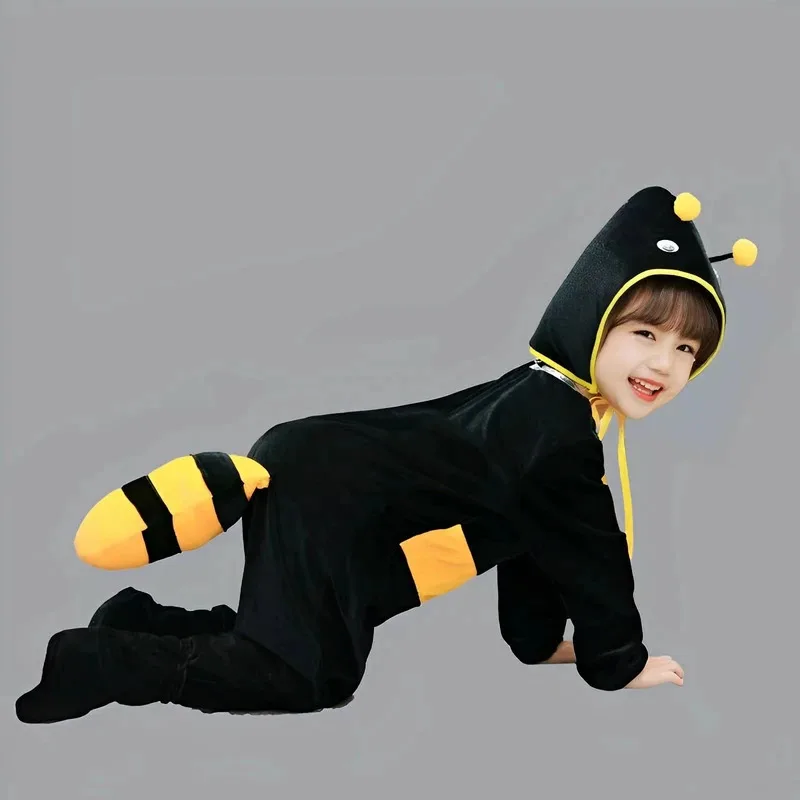 

Детский день, костюм черного муравья на Хэллоуин для мальчиков и девочек с повязкой на голову, косплей для взрослых, желтый плюшевый костюм с изображением муравья, XVFG54Y5K