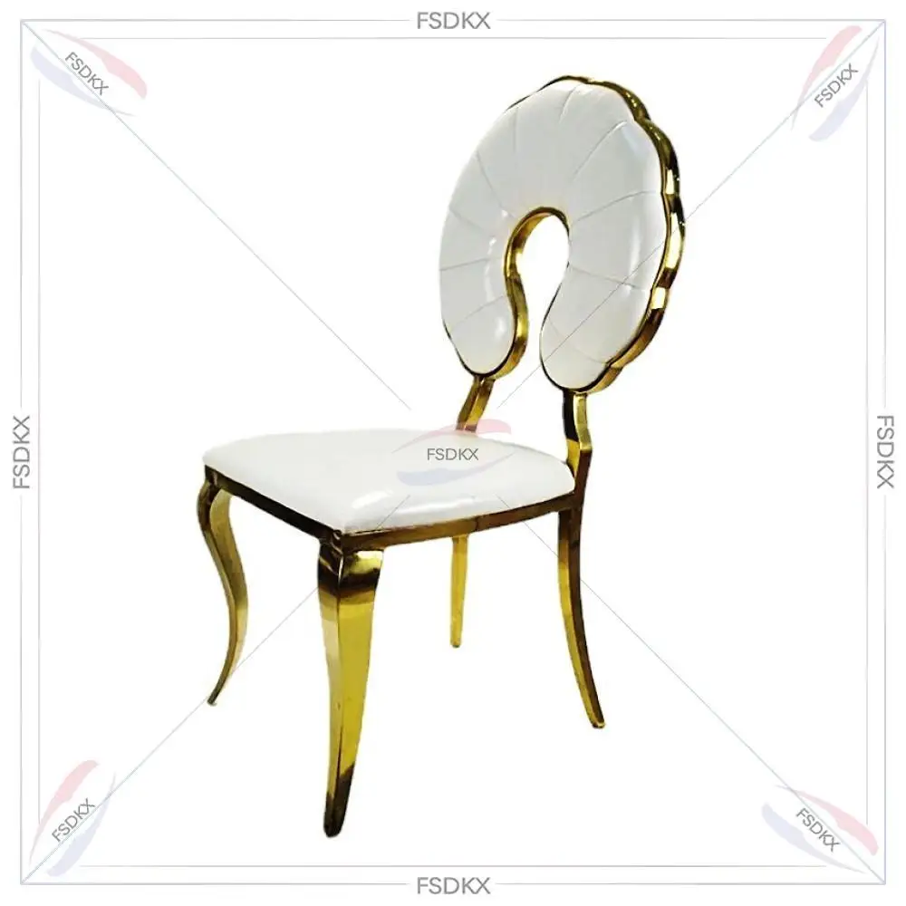 TOP New Popular Gold Stainless Steel Throne Bridal Chair luxury Party Rental Wedding Banquet Chair