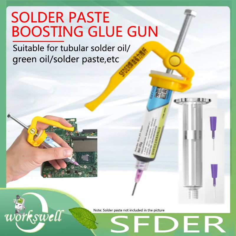 Solder Paste UV Glue Gun Extruder Pusher Effortless Laptop Mobile Phone Circuit Board Repair Soldering Tools Oil Glue Booster