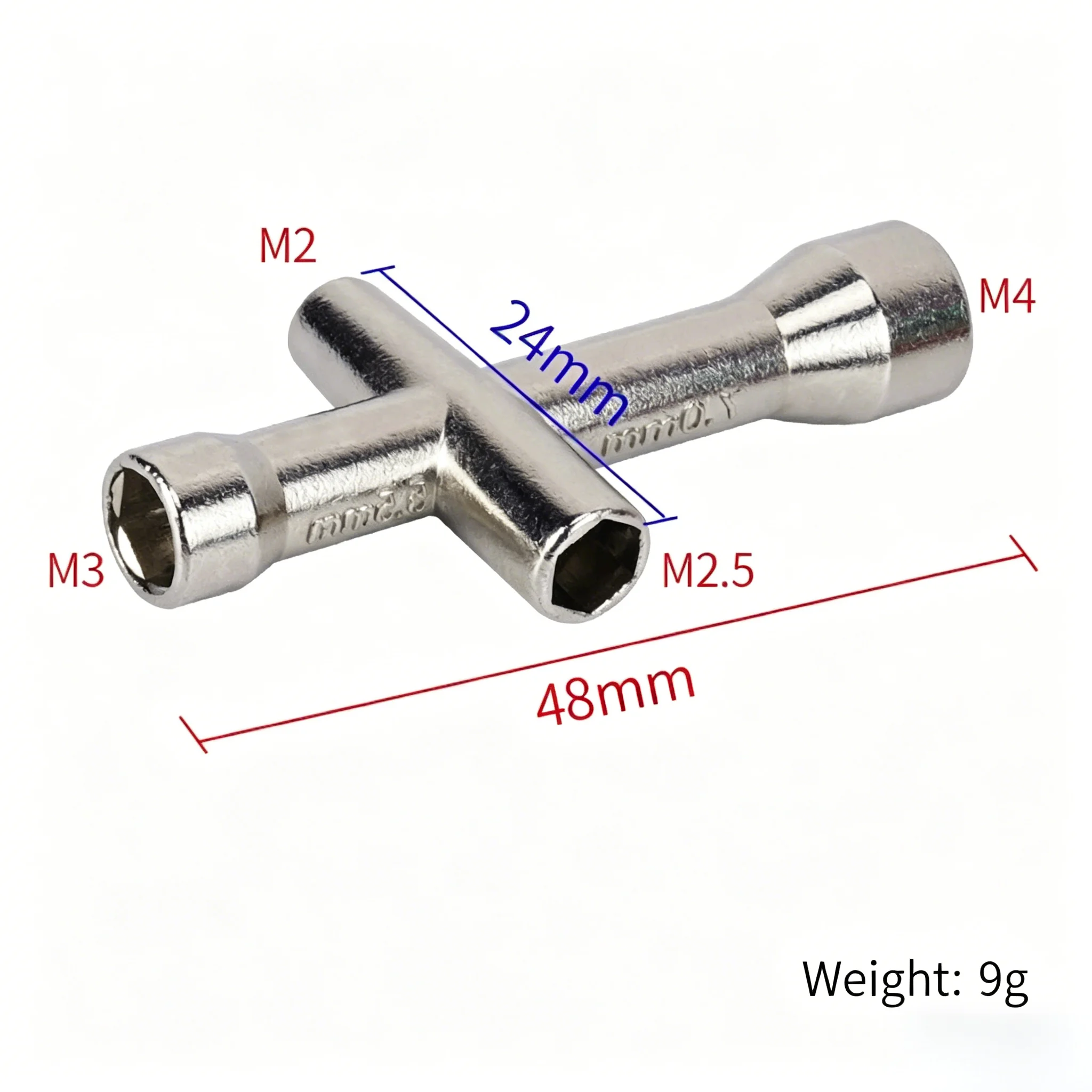 Mini 4-in-1 Cross Wrench Socket M2 M2.5 M3 M4 Nut Driver Tool for 3D Printer Maintenance And Repair
