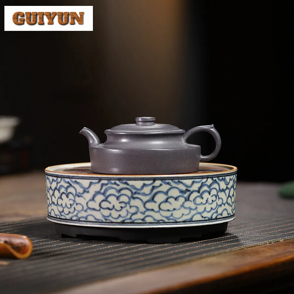 

160ml Authentic Yixing Famous Purple Clay Teapot Master Raw Ore Azure Mudtea Pot Kettle Chinese Handmade Zisha Tea Set Gifts