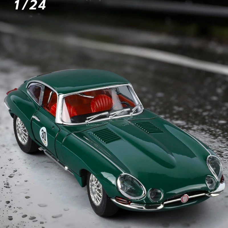 Simulación 1:24 E-TYPE aleación Retro coche deportivo modelo sonido y luz coche de juguete extraíble colección de regalos para niños Voiture en miniatura
