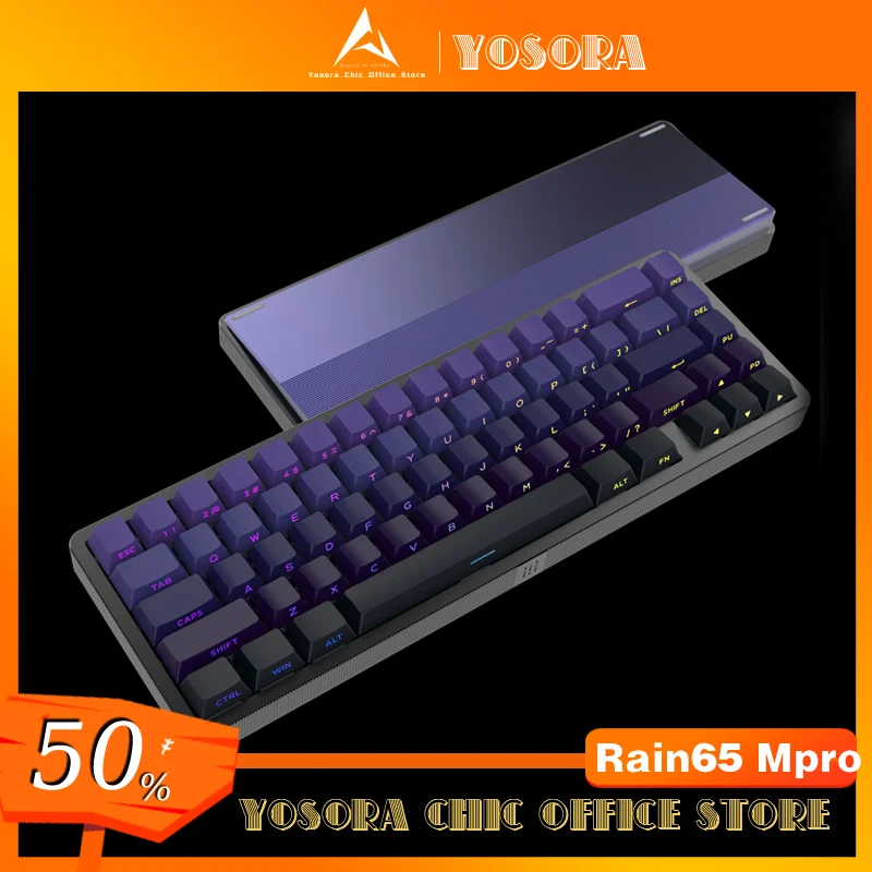 Ipi Rain65 Mpro Keyboard Magnetic Axis 67key Wired Aluminum Alloy Keyboard Mechanical Keyboard Custom Rgb E-Sports Gamer Gifts