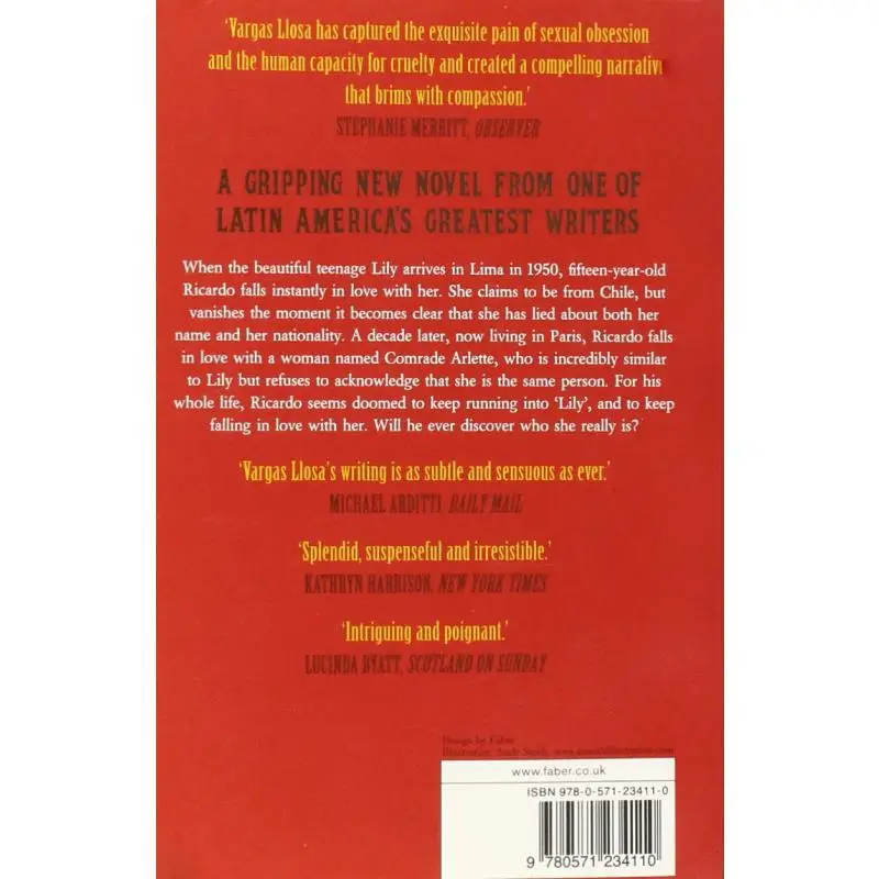Livro The Bad Girl Mario Vargas Llosa Faber e Faber 9780571234110