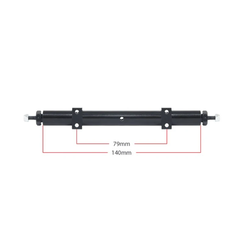 Metalowe niezasilane tylna oś 120 mm140mm dla 1/14 Tamiya RC ciężarówka z przyczepą DIY modyfikacja części zamienne