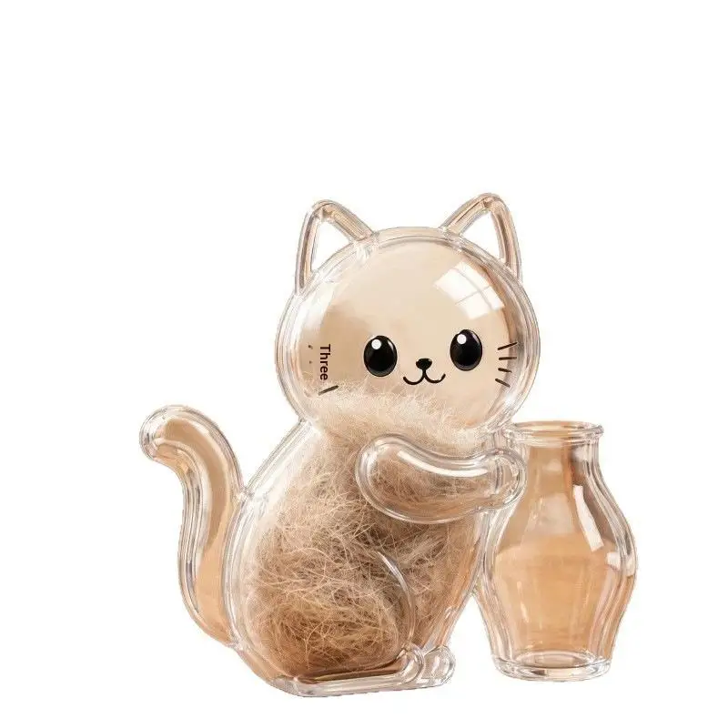 Sealed Transparent Cat Fur Storage Capsule DIY Pet Hair Keepsake Refrigerator Safe Portable Memorial Souvenir for Pet Owners