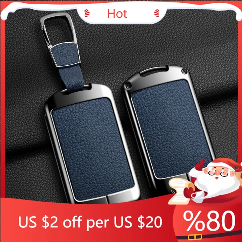 Кожаный чехол для автомобильного ключа из сплава Zine для Volvo S60 S90 XC40 XC60 XC90 V60 V90 Polestar 1 Polestar 2, наклейки на внутреннюю часть