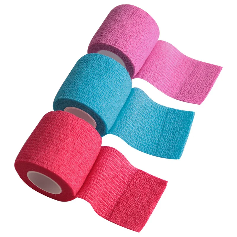 1 Rolle 2.5/5/10cm * 4,5 m Gaze medizinische Bandage selbst klebende atmungsaktive elastische Bandagen für Sport fixierung Finger Handgelenk Bein bänder