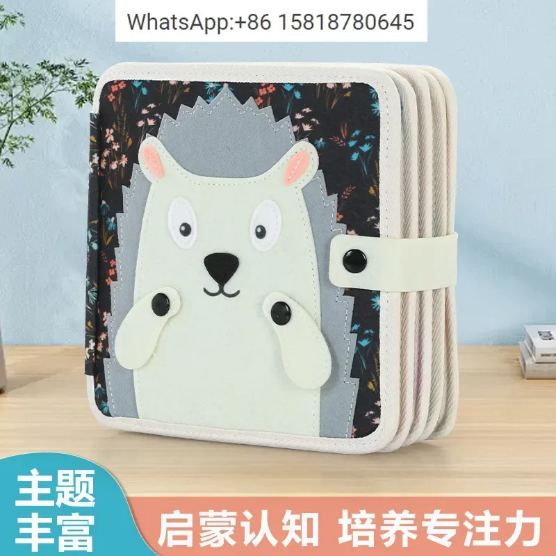 Customized learning board baby dressing board felt busy board puzzle early education color quiet book