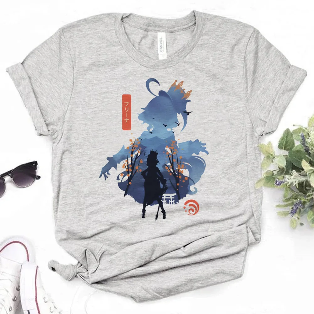 Genshin Impact Furina t shirt donna streetwear anime designer t shirt donna harajuku anime manga abbigliamento