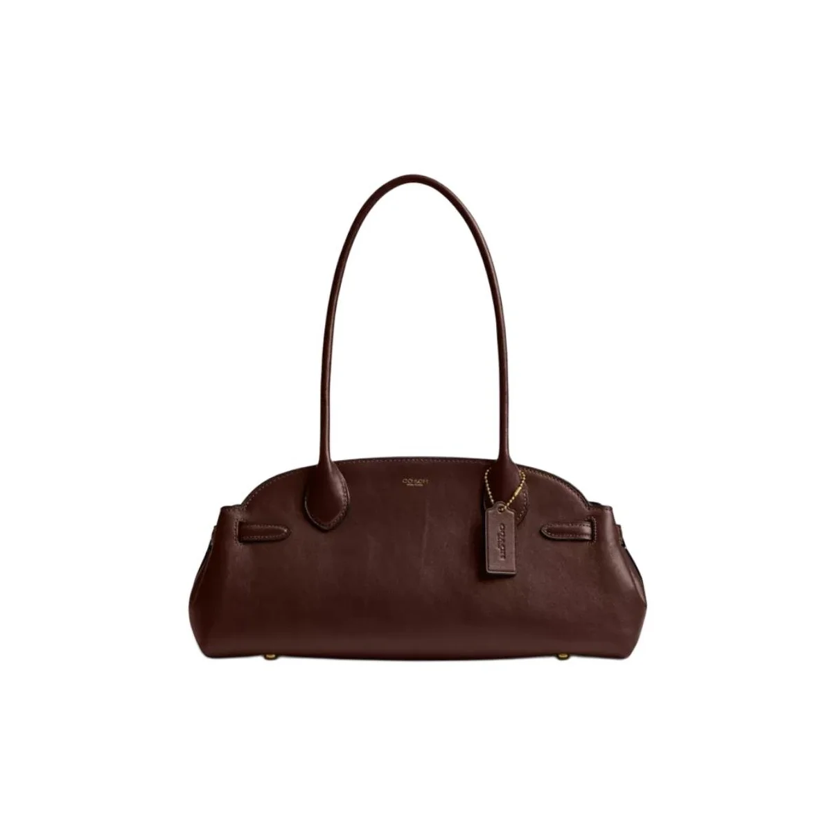COACH Empire Carryall Glazed Surface Leather Handbag, Shoulder Bag Large Women's Maple CAM03-B4MPL