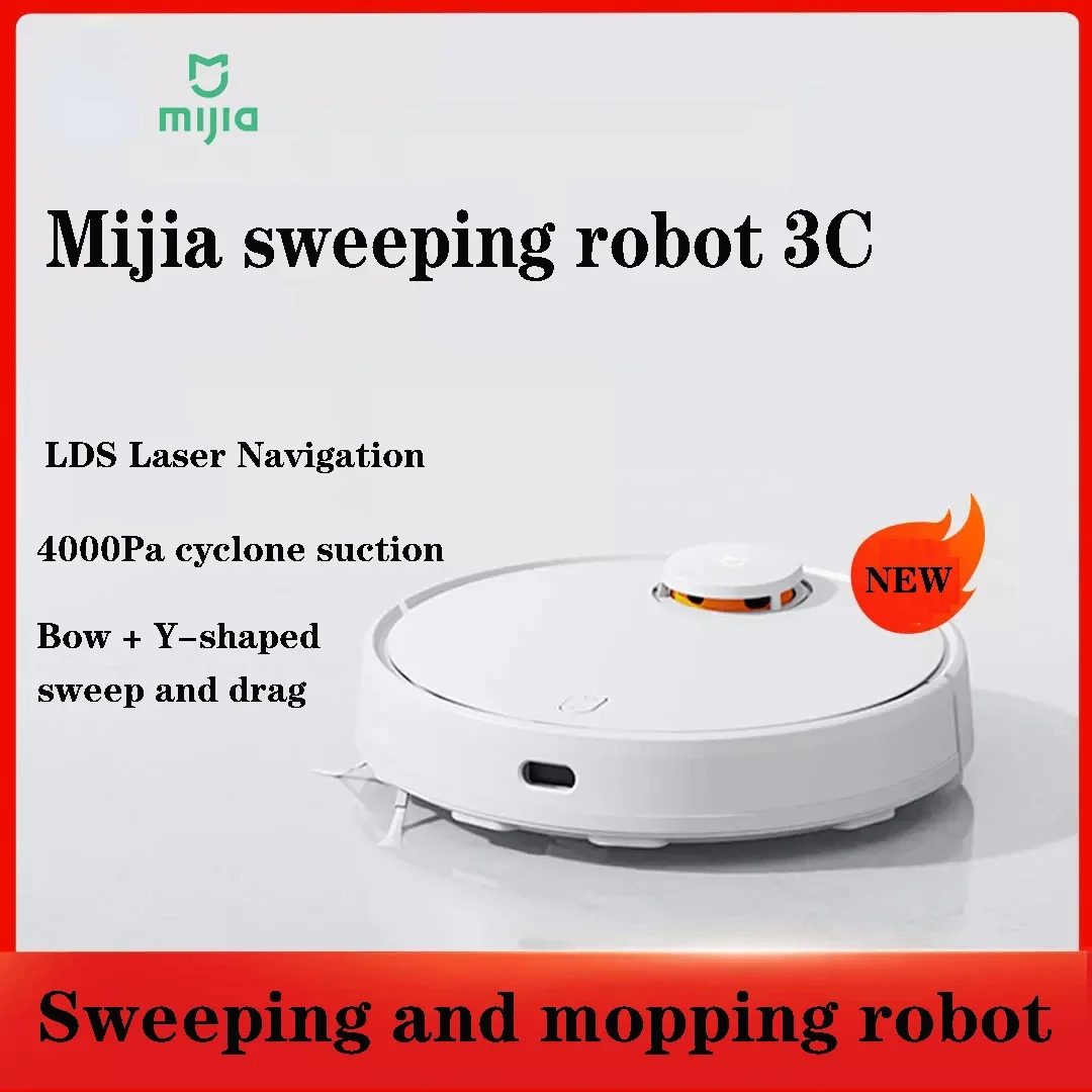 220V Xiaomi Mijia Mi Robot 3C Sweeping Mopping Robot Vacuum Cleaner Mihome Remote Control Dust Smart Planned Automatic Sweeper