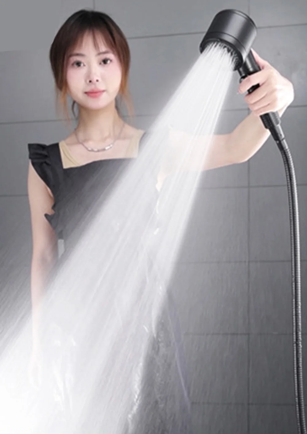 New 3 Modes Big Flow High Pressure Shower Head With Filter Element Water Saving Spray Rainfall Shower Bathroom Accessories