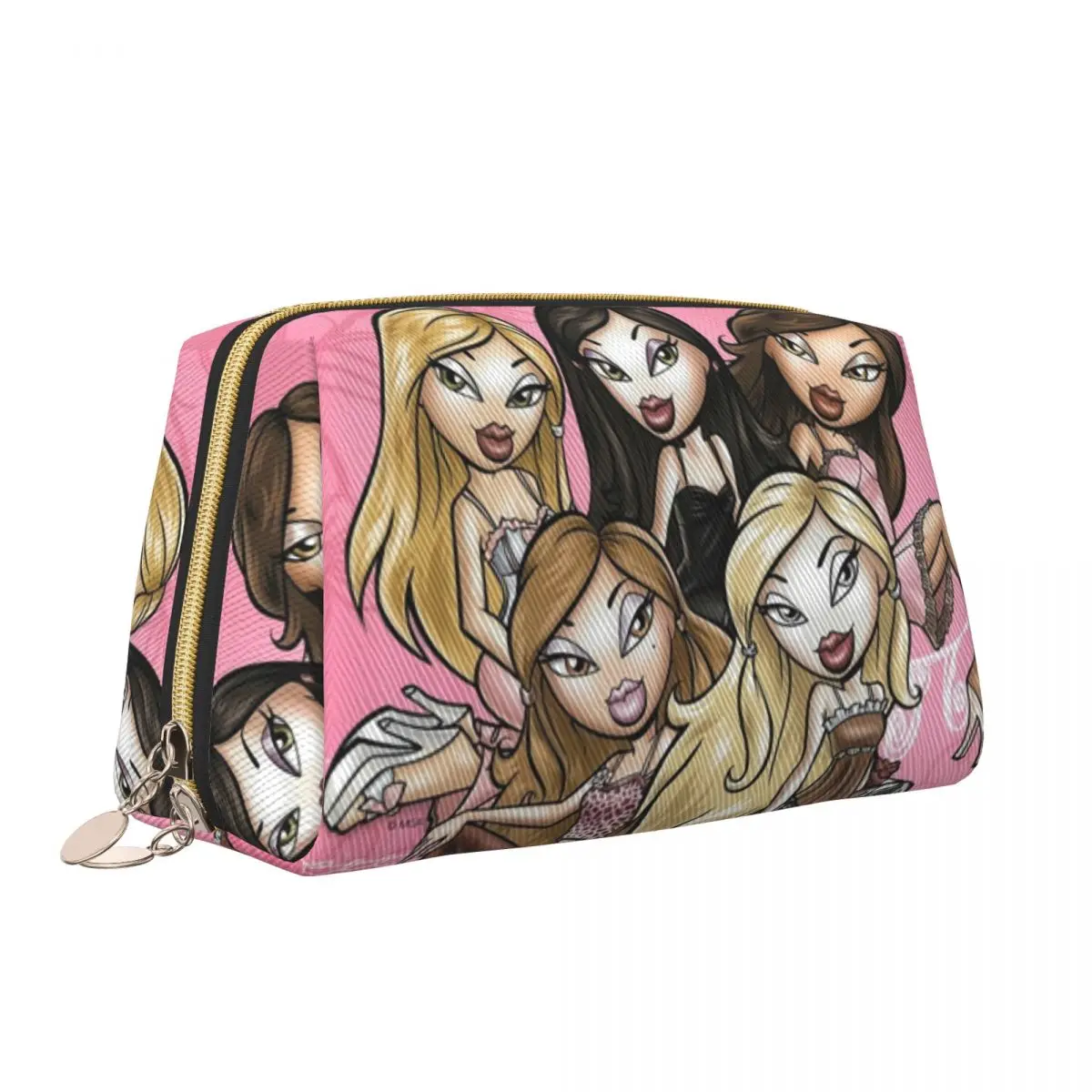 Custom Bratz Rock Angelz Travel Cosmetic Bag Women Cartoon Anime Movie Toiletry Makeup Organizer Lady Beauty Storage Dopp Kit