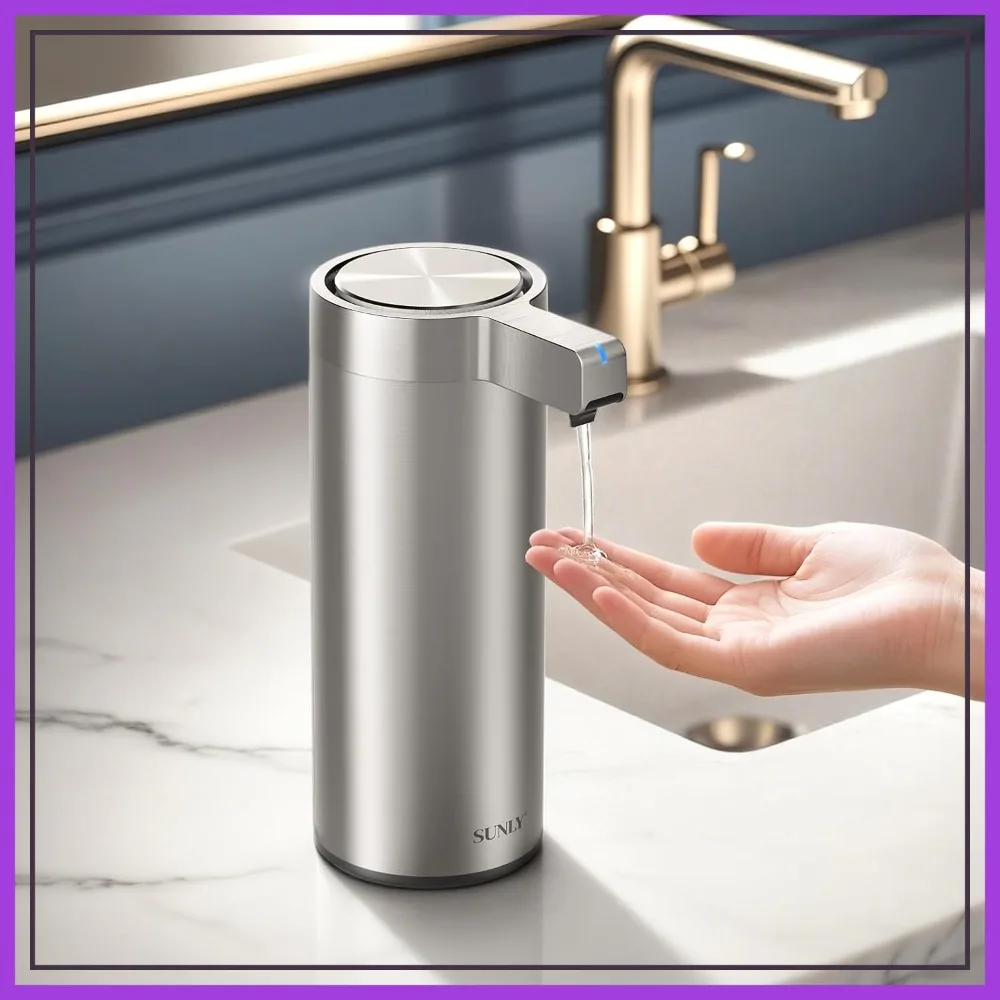 

Touchless Soap Dispenser – Clog-Free Pump, 0.2s Fast Sensor, USB-C Rechargeable, Stainless Steel for Kitchen & Bathroom