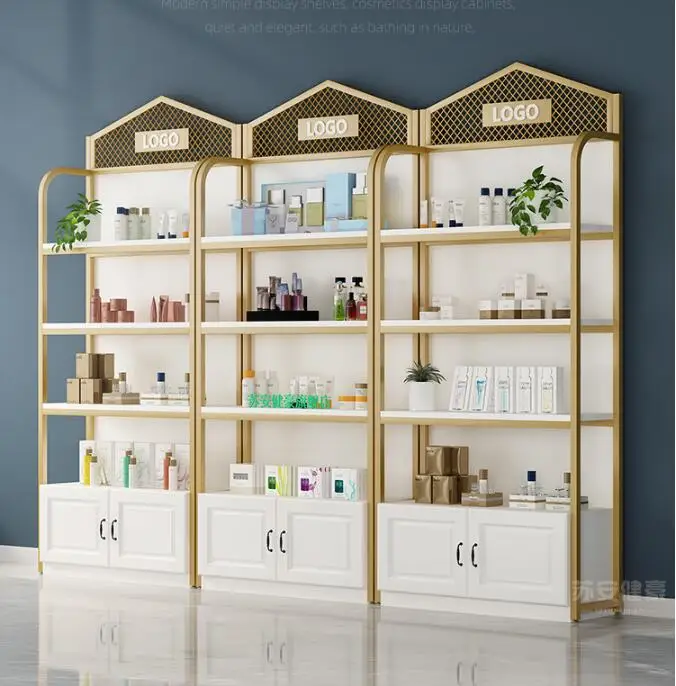 

Cosmetics display cabinet Beauty salon products Nail salon display rack shelving