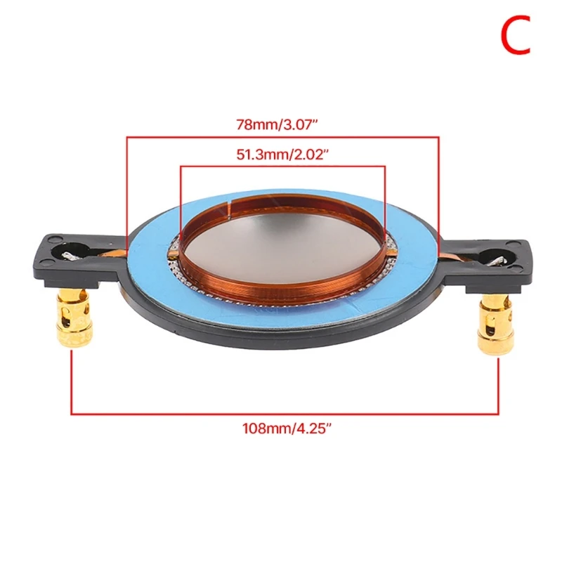 고음 보이스 코일 스피커 필름 명확하고 상세한 사운드 스피커 다이어프램 DIY 스피커 교체 수리 액세서리 K1KF