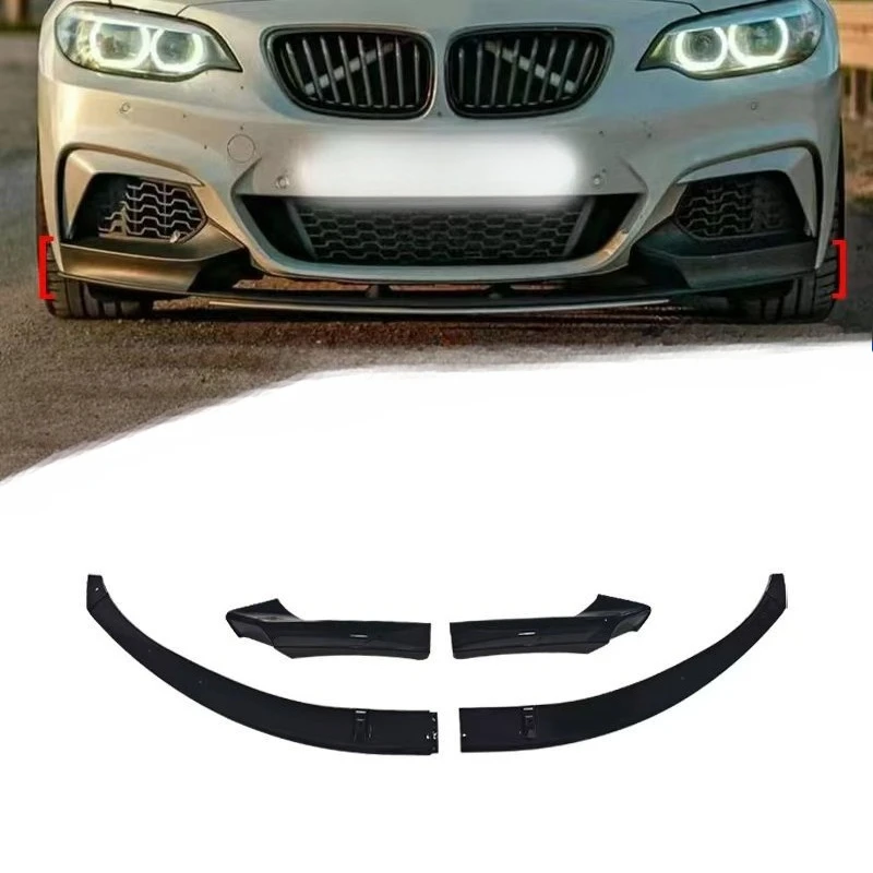 

For BMW 2 Series F22 2014-2019 4-Piece Front Lip Spoiler M Performance Style Direct Fit Exterior Styling Body Kit Upgrade Parts