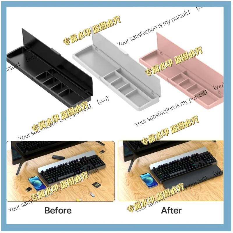 Keyboard support, wrist rest, desktop storage box 2 in 1