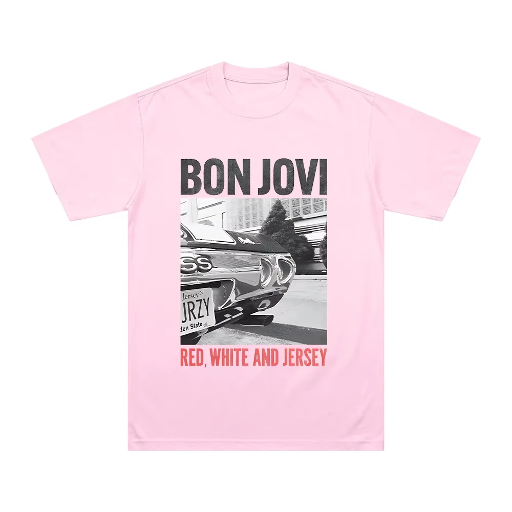 Bon Jovi FOREVER تي شيرت عادية الرجال النساء الهيب هوب قصيرة الأكمام تي شيرت Harajuku أنماط موضة للجنسين ملابس قطنية الشارع الشهير