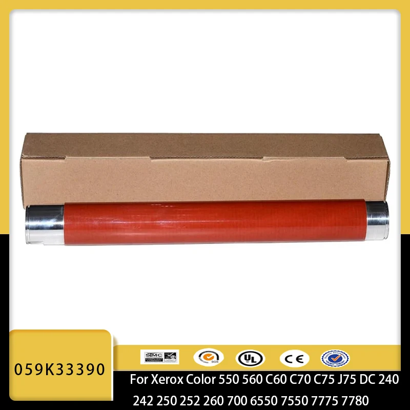 Vliaxh 059K33390 Upper Fuser Heat Roller For Xerox Color 550 560 C60 C70 C75 J75 DC 240 242 250 252 260 700 6550 7550 7775 7780