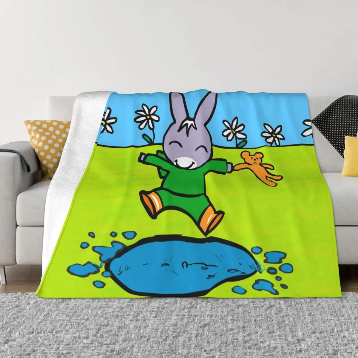 Happy Trotro Samt Decke Undliche Cartoon Decke الفور أريكة السفر سوبر دافئ يومانية decke