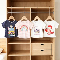 T-Shirt a maniche corte in cotone per bambola americana da 18 pollici arcobaleno, auto, gatto, maglietta da bambina per giocattolo bambola neonato e OG da 43cm