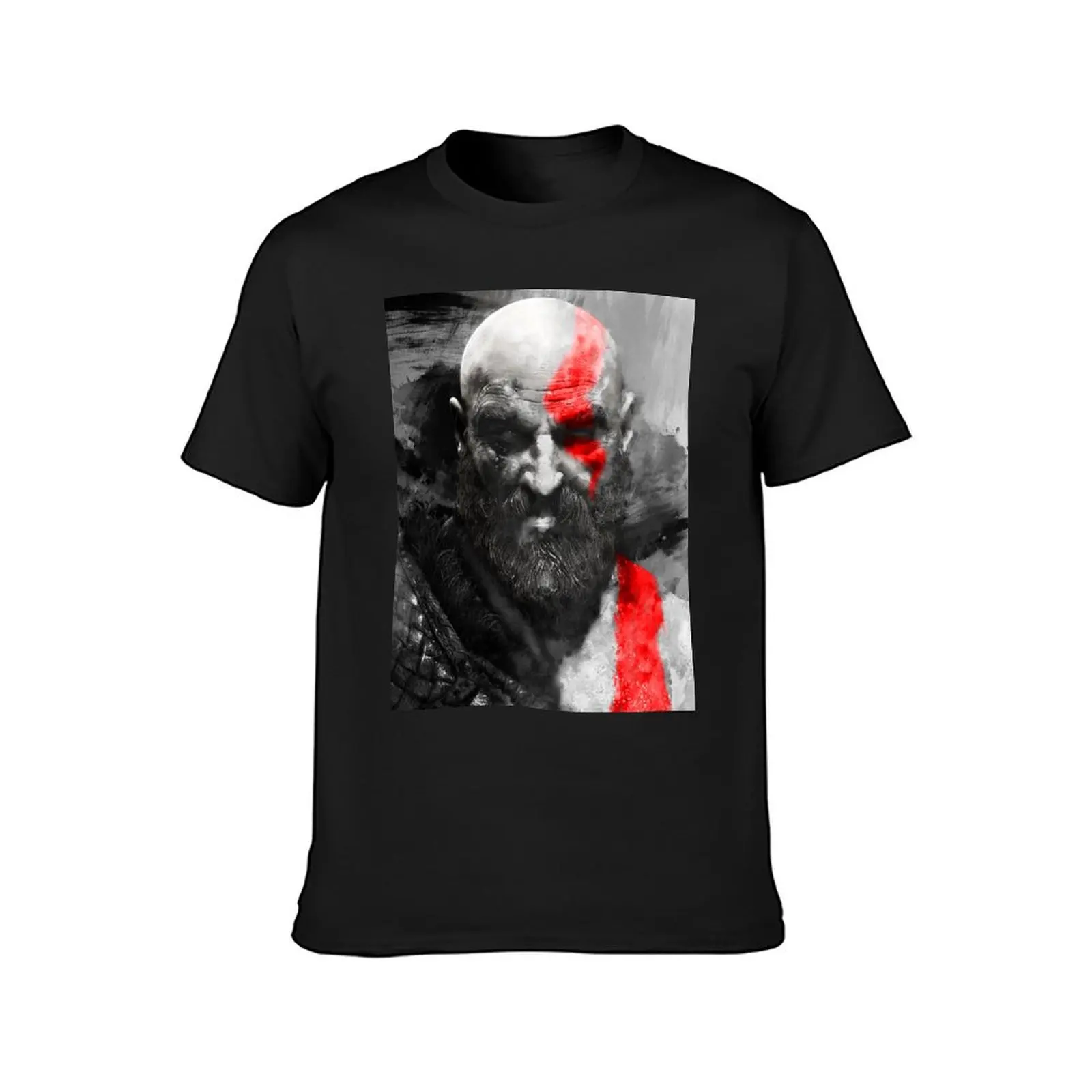 150 Kratos Paint T-Shirt korean fashion Blouse slim fit t shirts for men