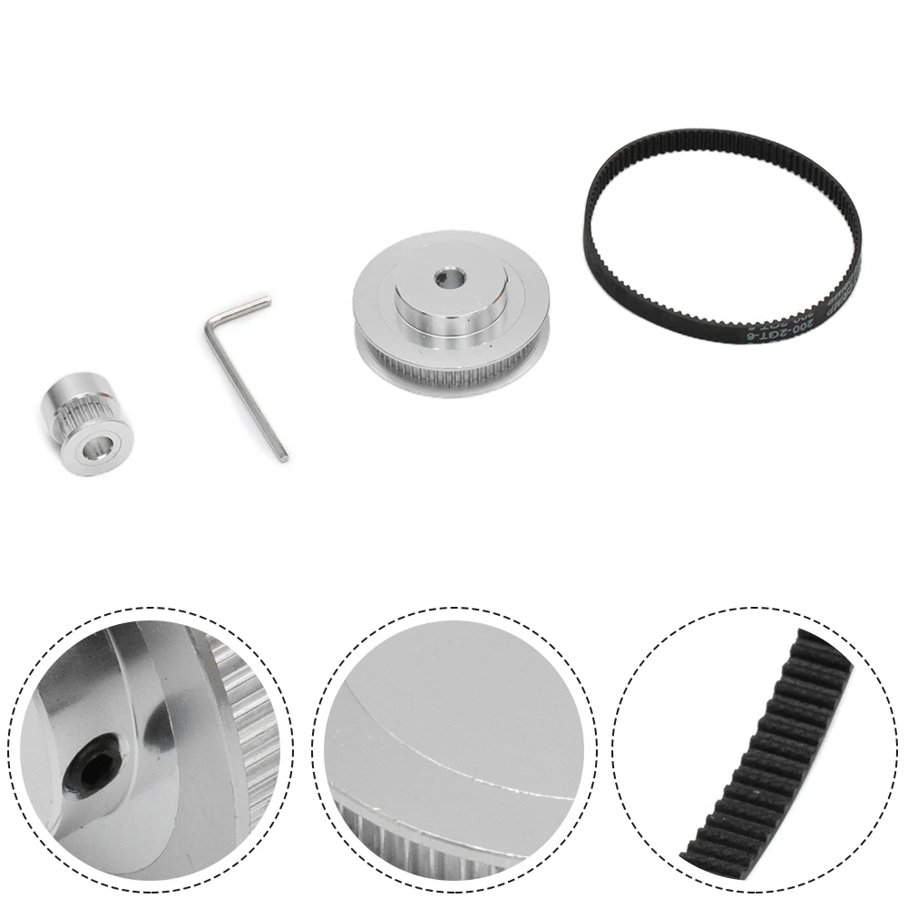 Synchronous Wheel Timing Belt Closed Loop Pulley Set with 60 Teeth and 20 Teeth for 3D Printers and CNC Lathes