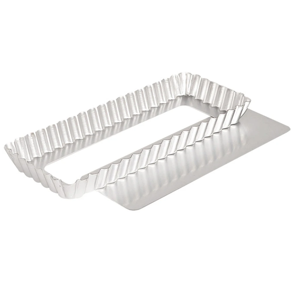 

1pc Rectangular Baking Pan Mold Non Stick Coating Aluminum Alloy Bread Cake Tray Removable Bottom Muffin Pans Household Bakeware