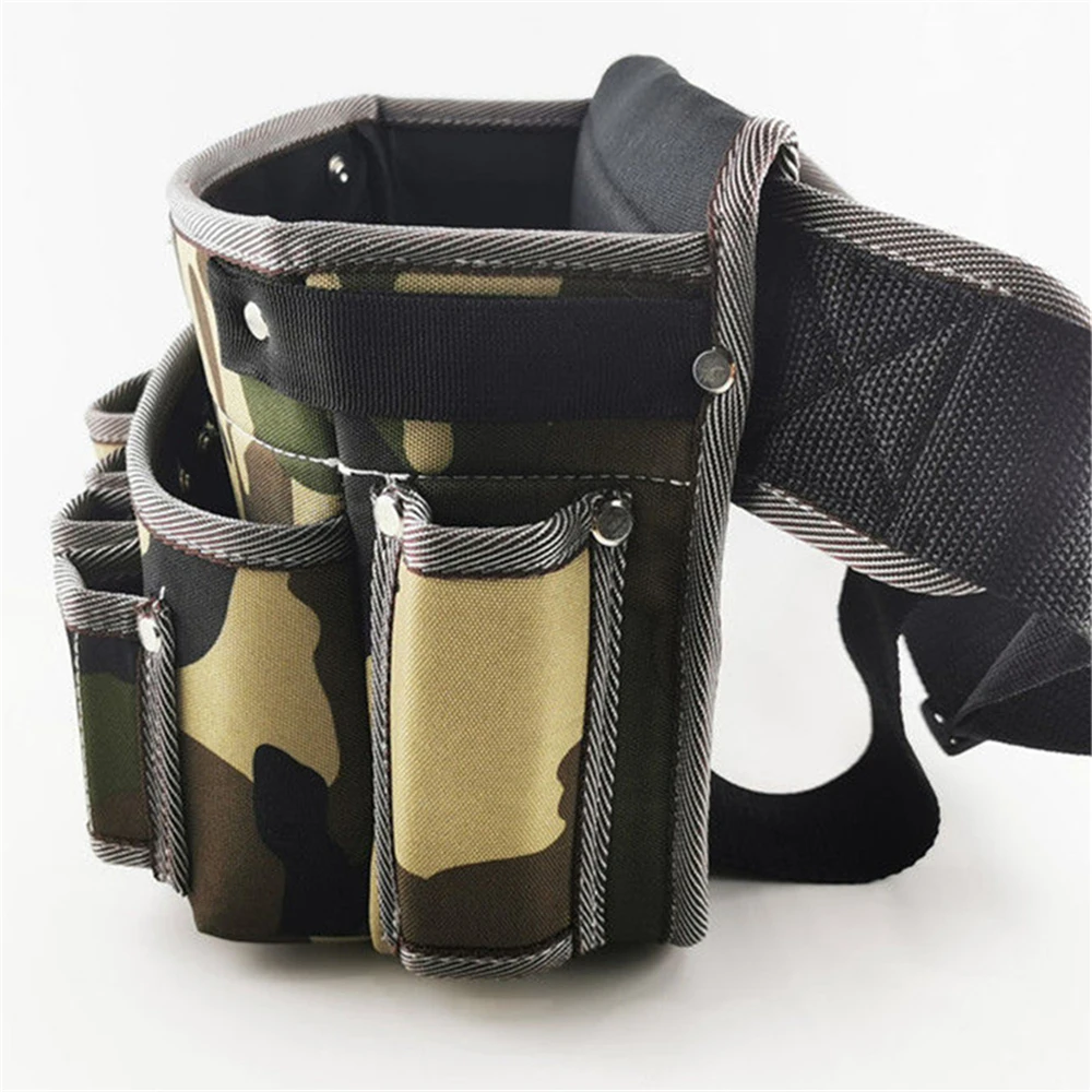 NEW Wear-resistant Oxford Cloth Tool Bag Multifunction Repair Hardware Electrician Waist Bag Camouflage Portable Storage Bag