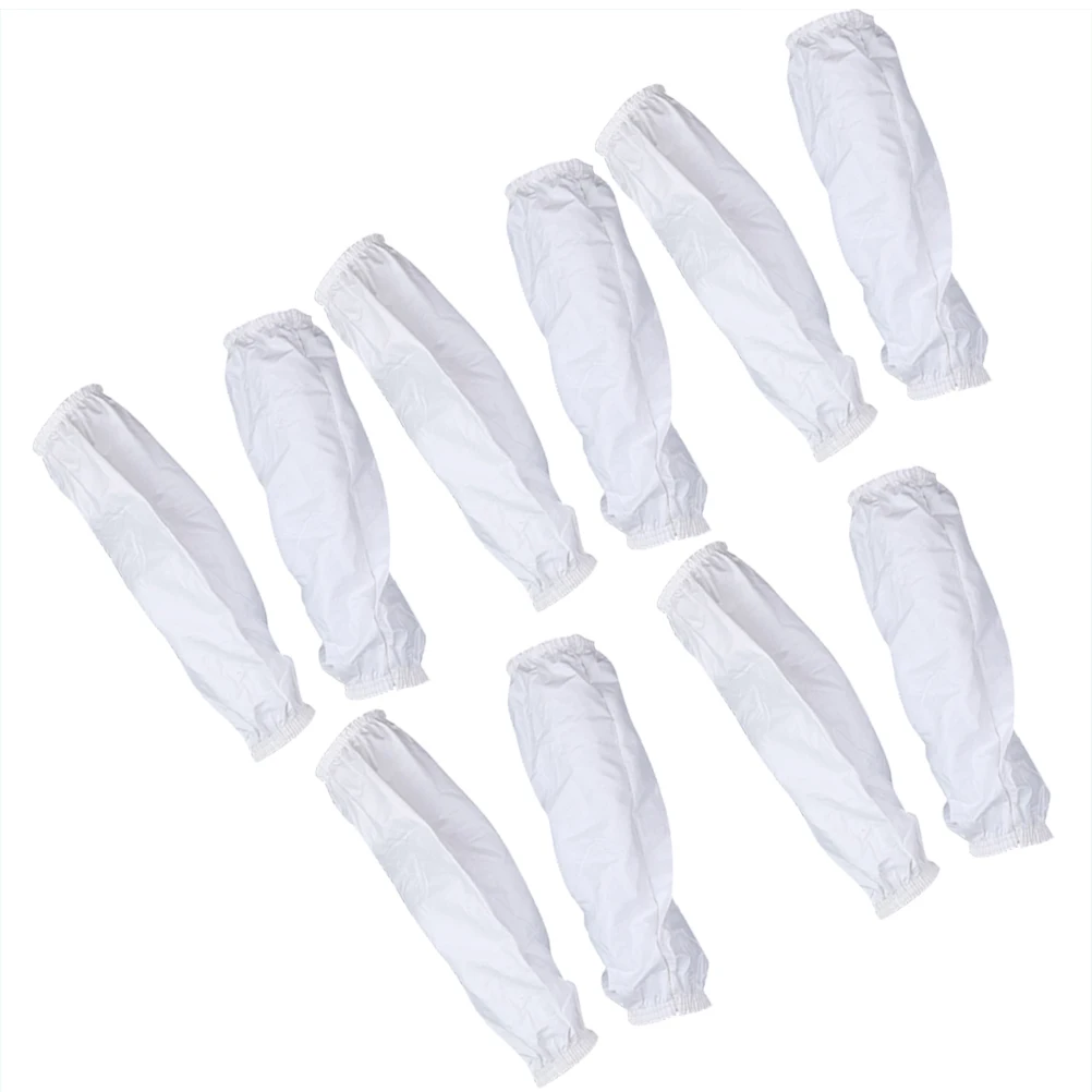 

5pcs Waterproof Oil-Proof Sleeves Long Elastic Oversleeve for Adults Dustproof Factory Hairdressing Restaurant Work Home Office