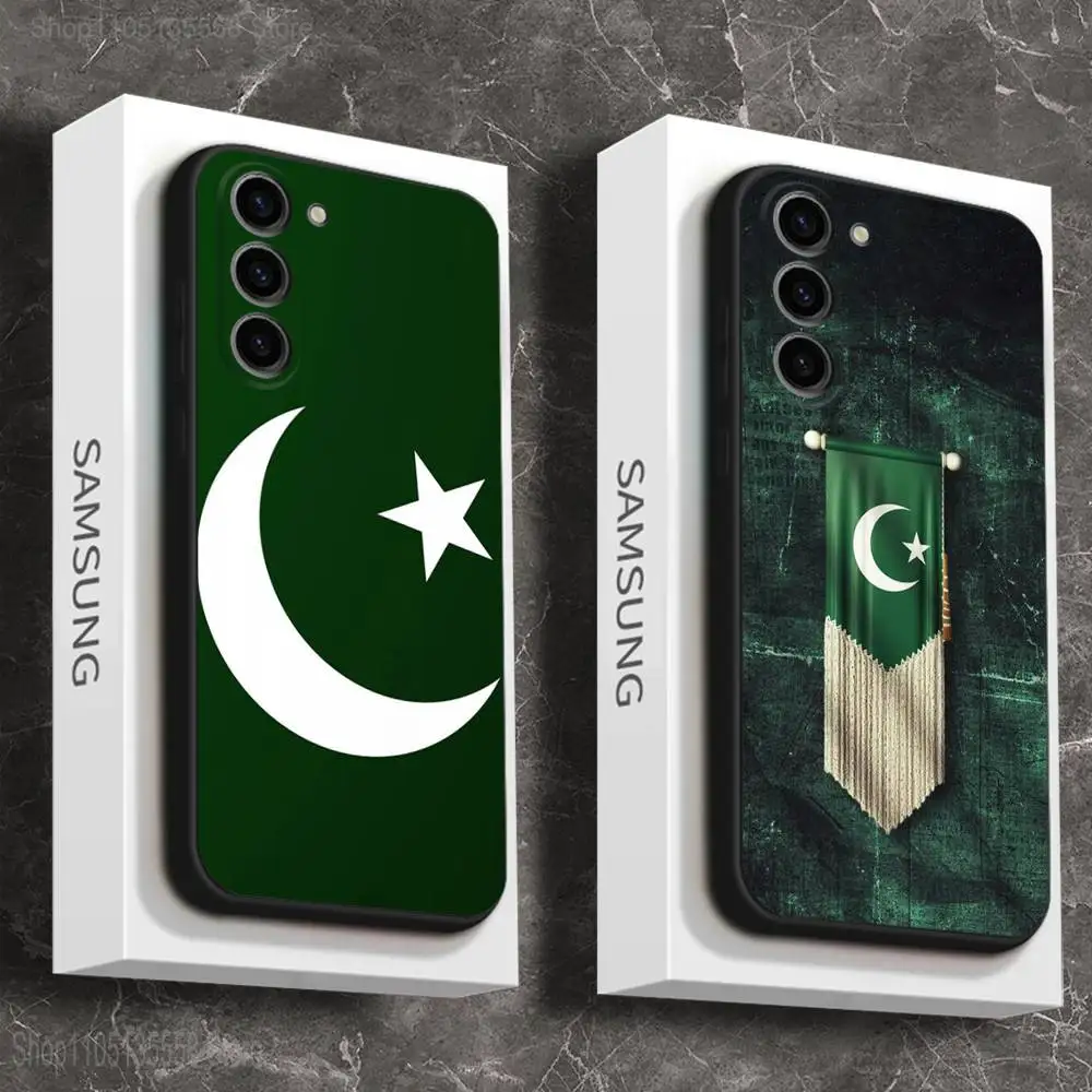 

P-Pakistan-n Flag Phone Case For Samsung Galaxy A 73,72,51,53,52,71,22,5G,Note,J7,8,9 Soft Black Cover