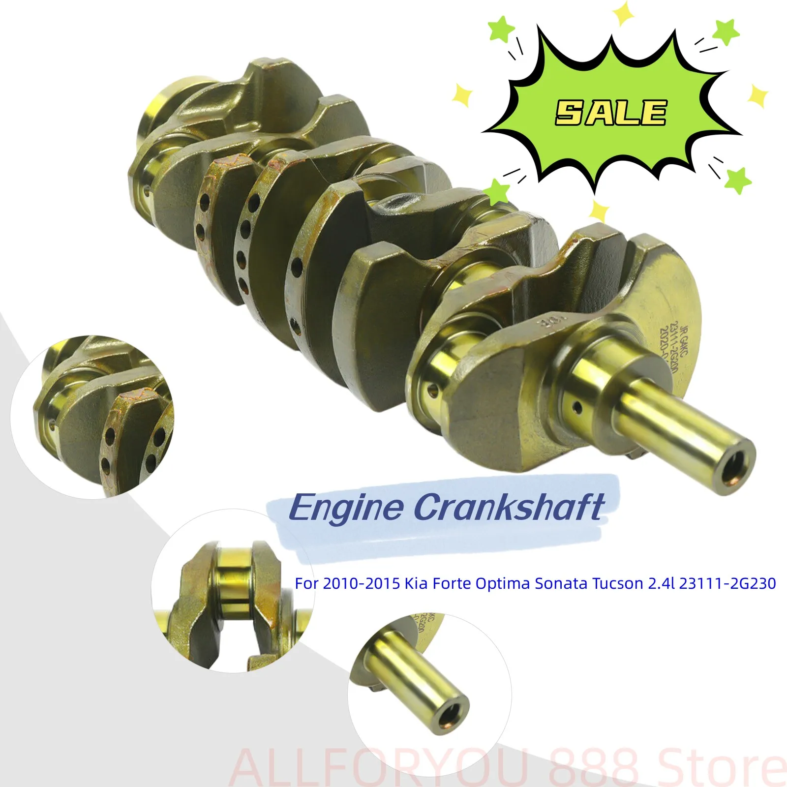 Engine Crankshaft For 2010-2015 Kia Forte Optima Sonata Tucson 2.4l 23111-2G230 72rz62gf00