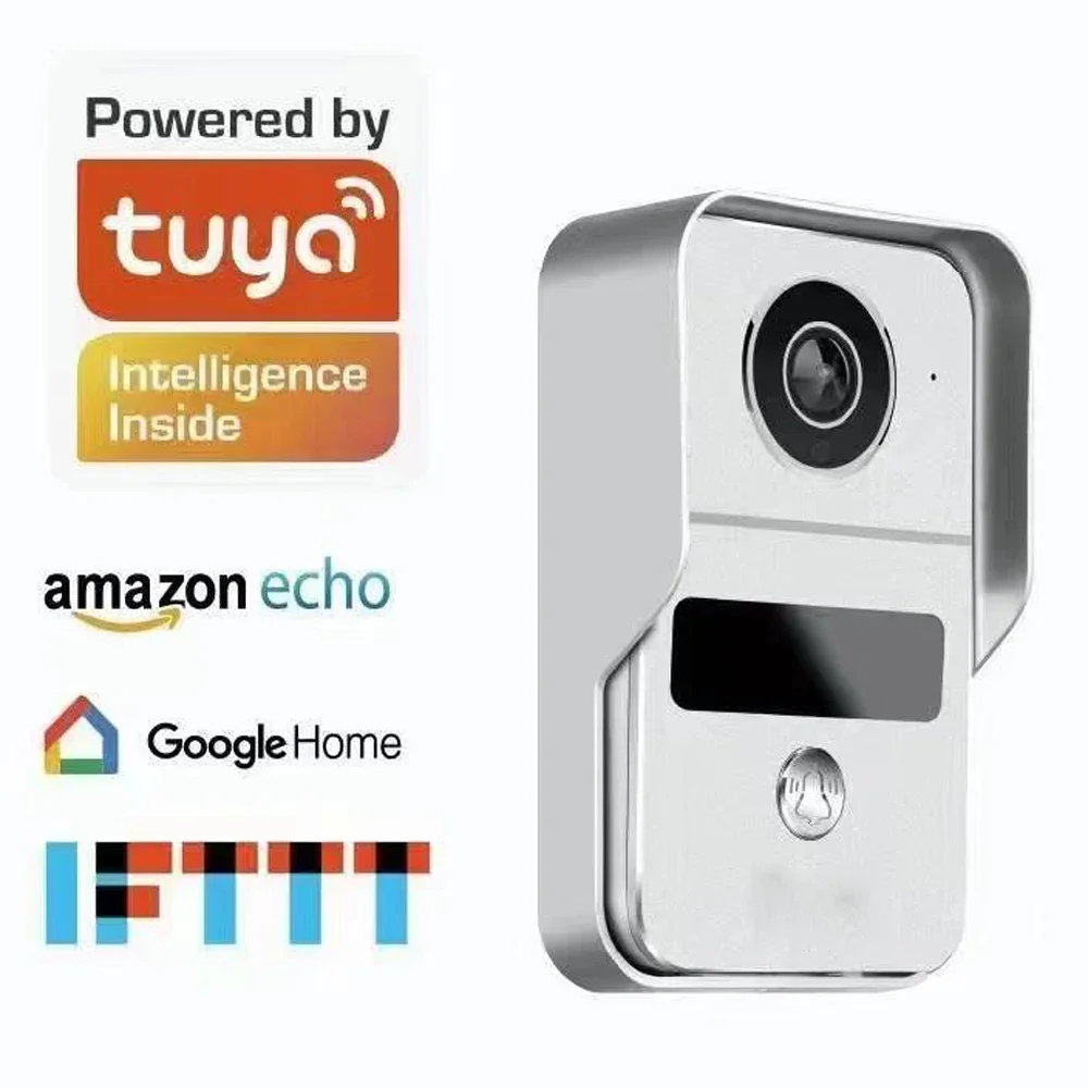 1 шт. 2,4G Wi-Fi беспроводной видеодомофон Tuya Smart Life приложение Push сообщение IC разблокировка инфракрасного движения триггер фотография