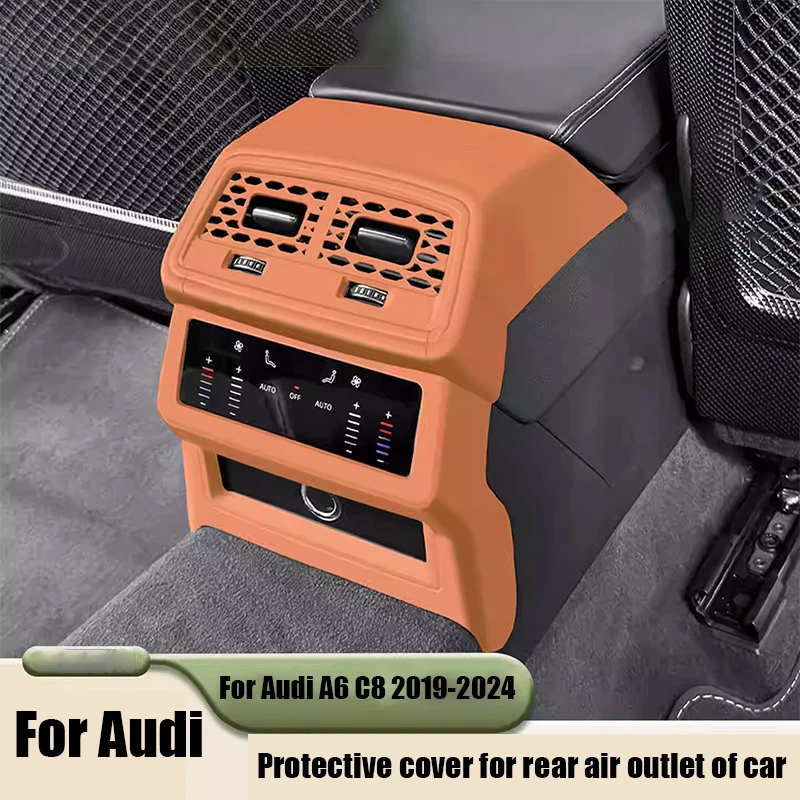 

For Audi A6 C8 2019 2020 2021 2022 2023 2024 Silicone material for the protective cover of the rear air outlet of the car