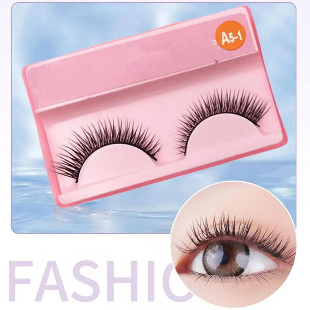 1 Pairs False Eyelashes Extension Natural Soft Cross Makeup Eyelash For Daily Dating Reusable DIY Fake Lashes For Women F2D4