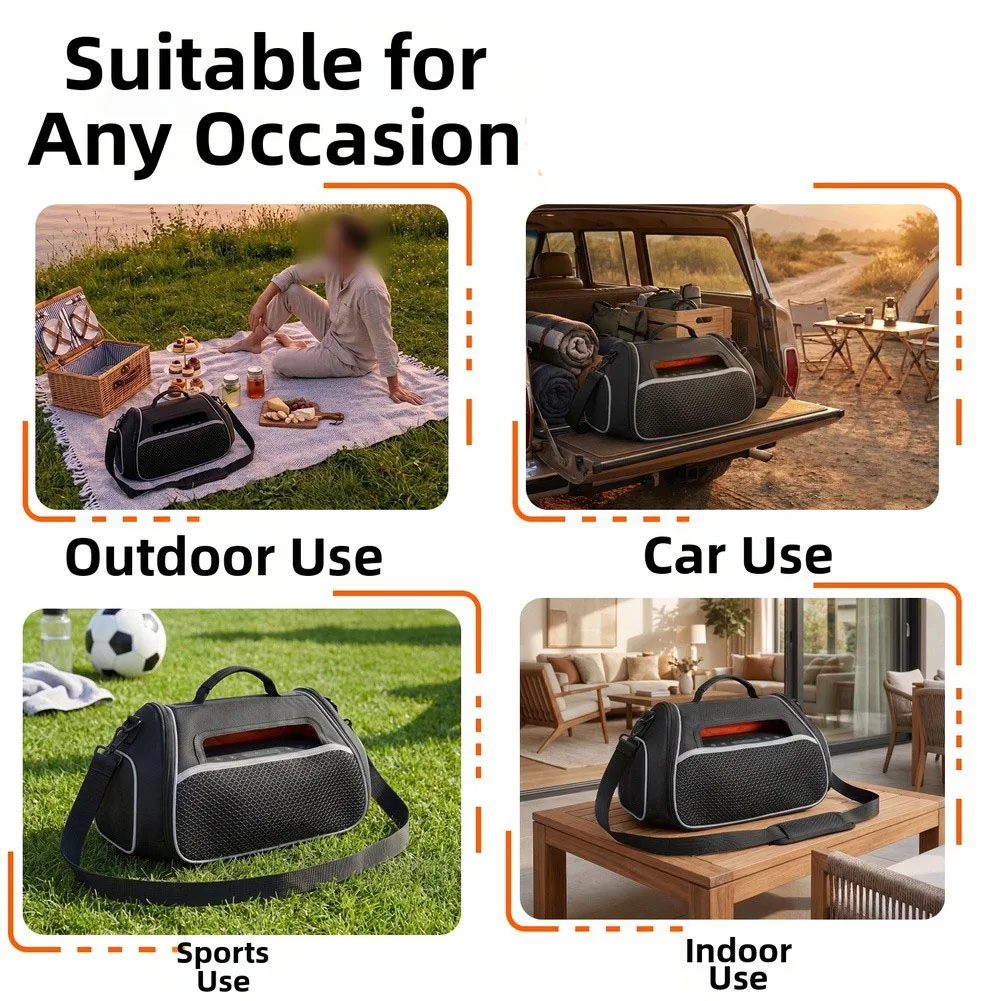 Tragbare Tragetasche für Soundcore Boom2 Plus Lautsprecher, stoßfeste EVA-Hartschalen-Schutztasche mit verstellbarem Riemen – Detail 14