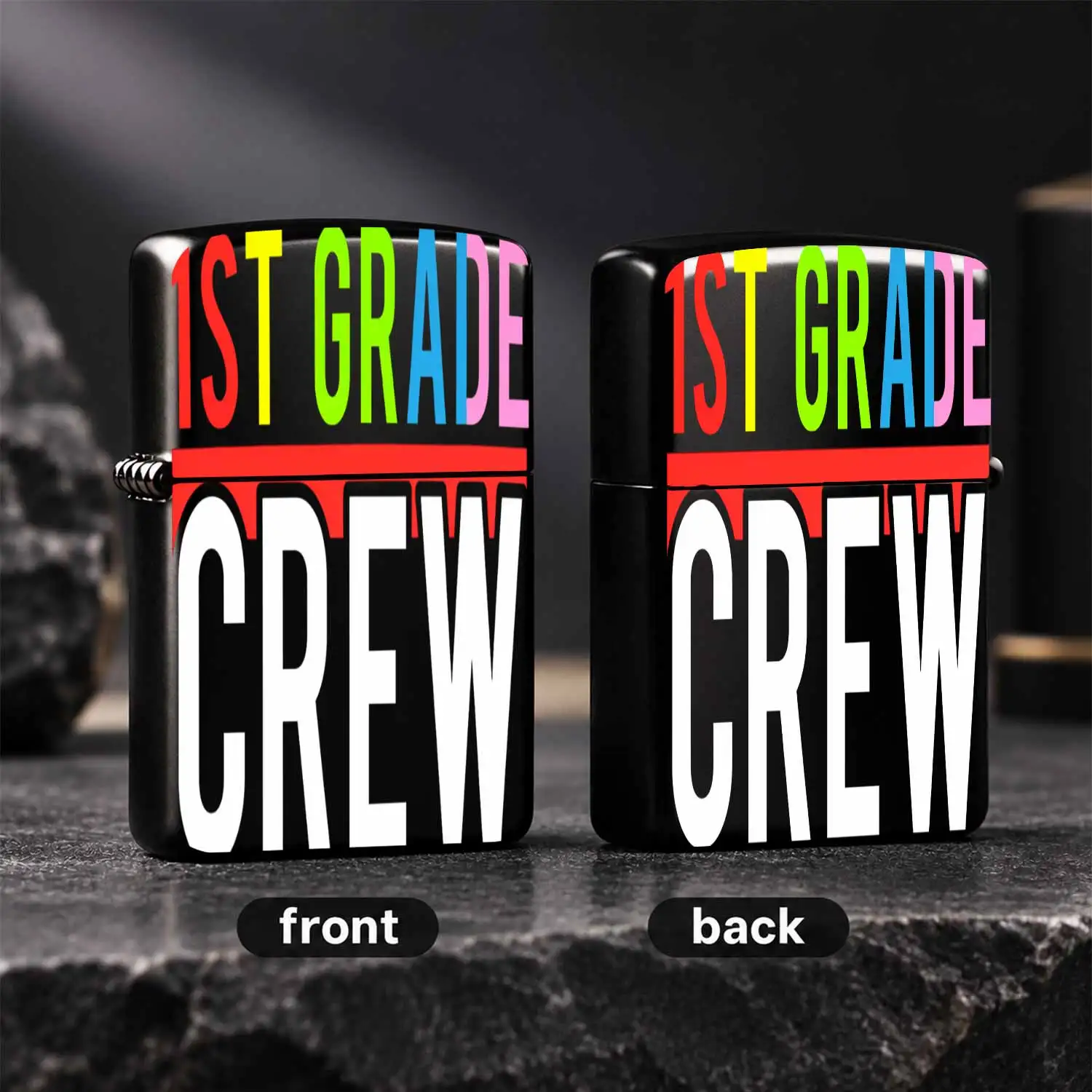 Vibrant 1St Grade Crew Themed Portable Lighter, Colorful First Grade Crew Casual Accessory, Lightweight Durable Multi-Scene Ignition Tool For Indoor Outdoor Daily Use, Cute Fun Graduation School Season Gift For Friends A Humorous And Intere