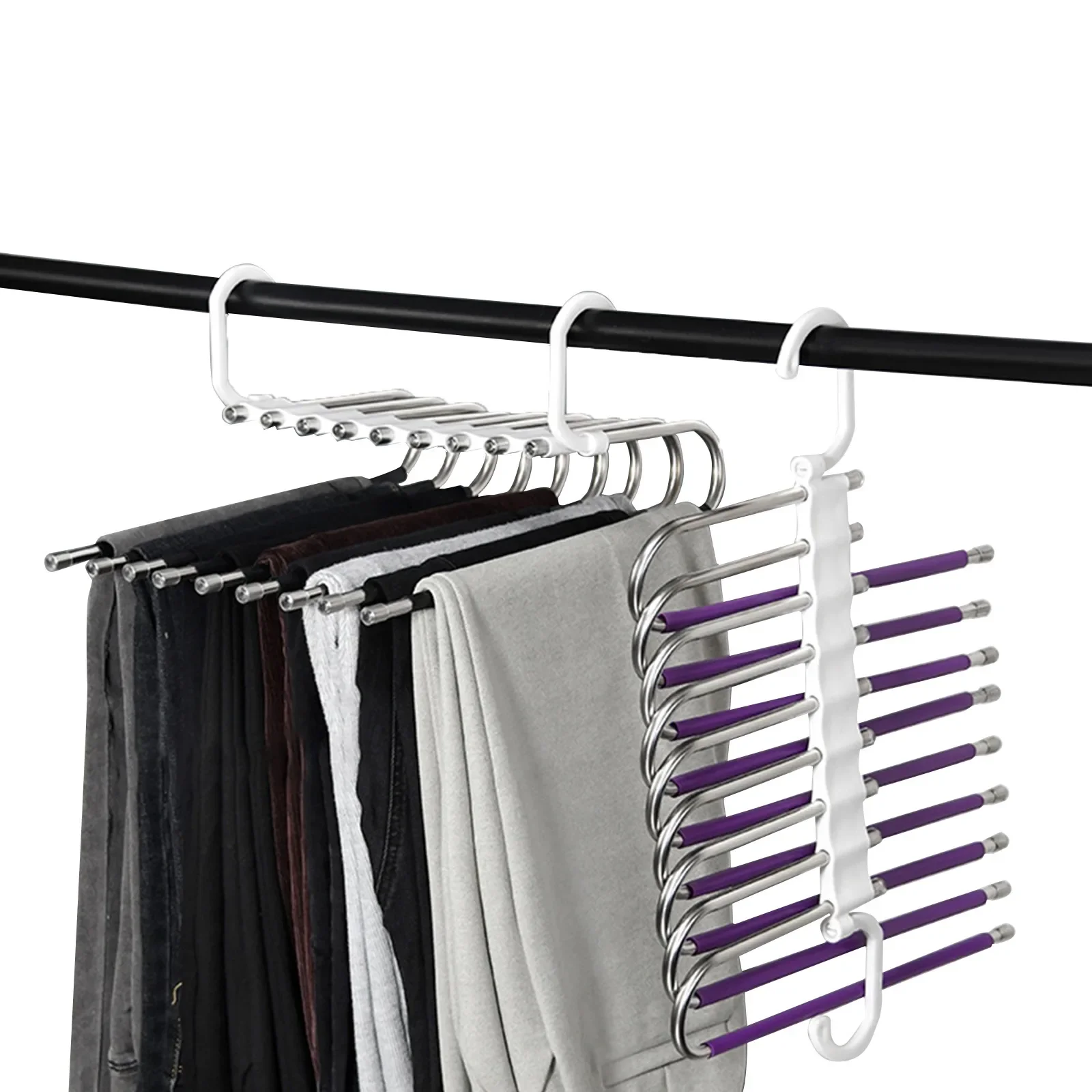 

Multifunctional Pants Hanger For Clothes Rack Closet Organizer Adjustable Pants Storage Shelf Wardrobe Organizer Trouser Hanger