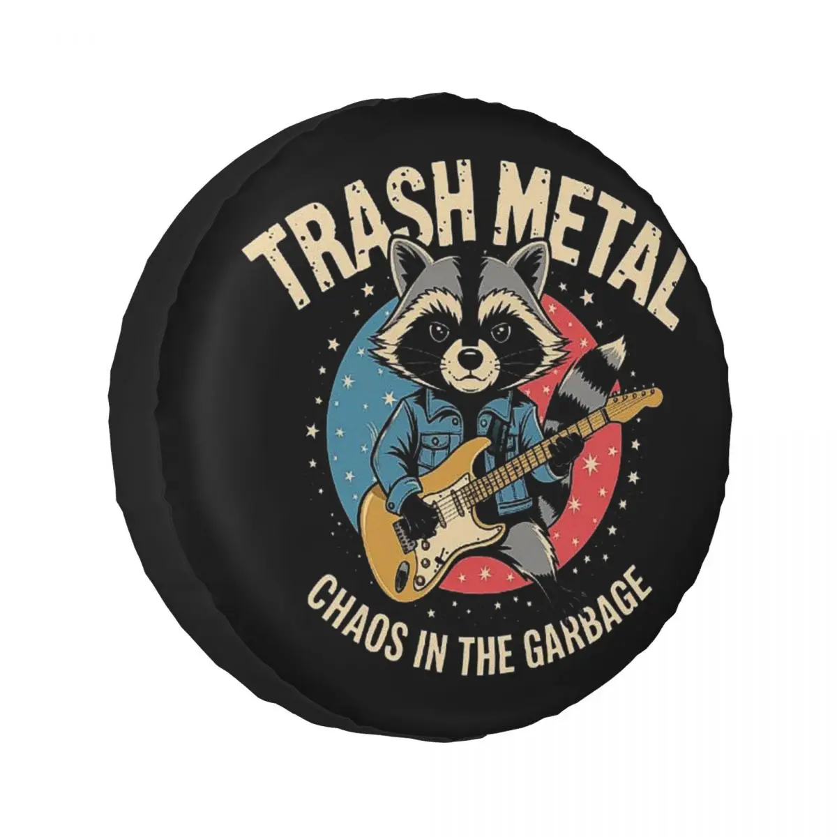 

Trash Metal Chaos In The Garbage Raccoon Rocker Spare Tire Cover for Jeep SUV RV 4WD Mitsubishi 4x4 Wheel Protector Covers