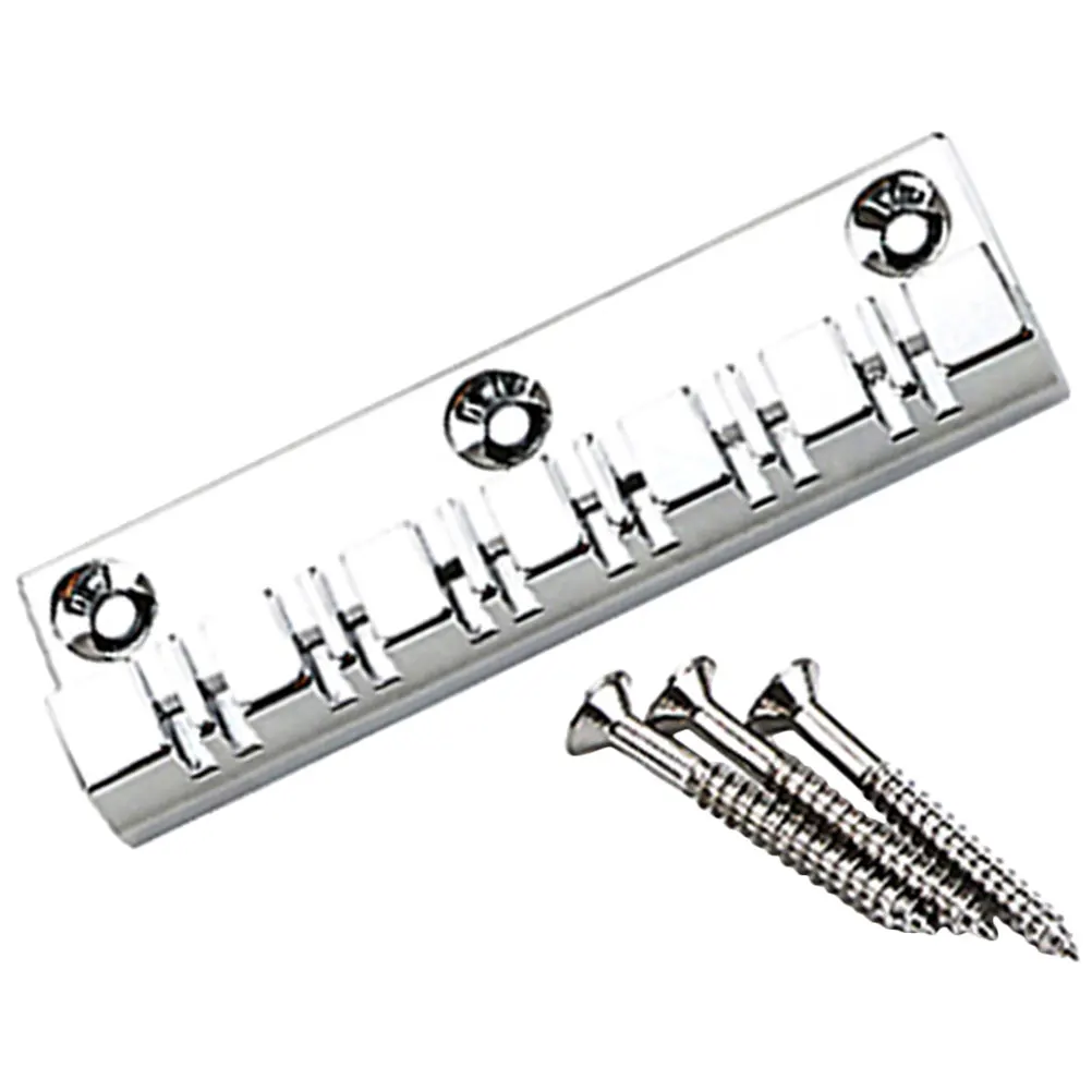 

12 String Guitar Bridge Chrome Classical Replacement Metal Electric Guitars Parts Accessory Saddle Acoustic Repair Kit