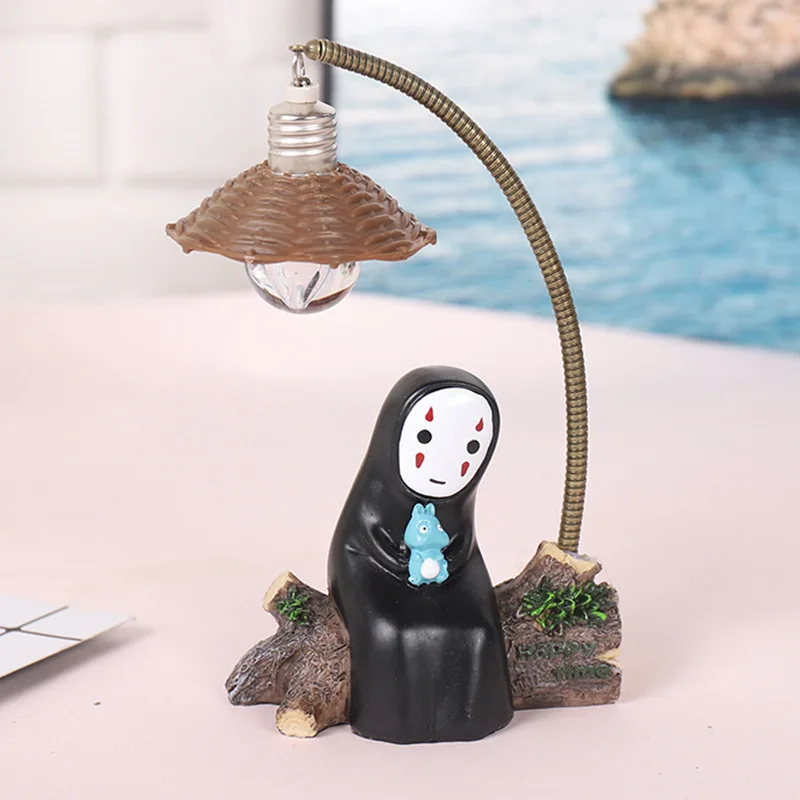 Cartoon Anime Funny Night Light Home Decor Small Figurine Bedside Lamp Desktop Ornament Kawaii Birthday Gift view 2